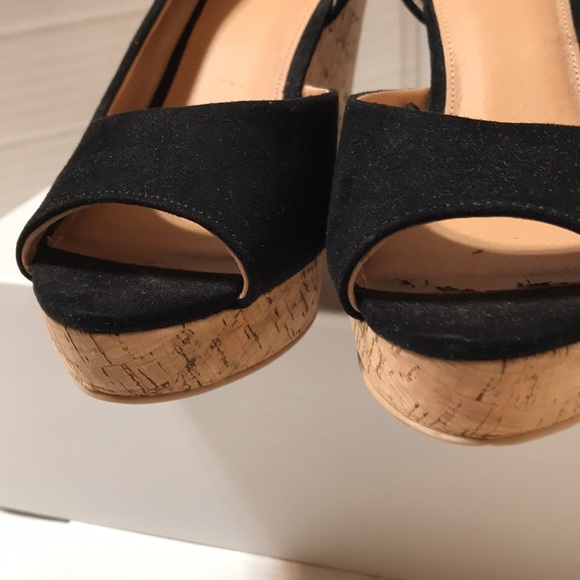 H&M suede cork heel wedge - Picture 3 of 6